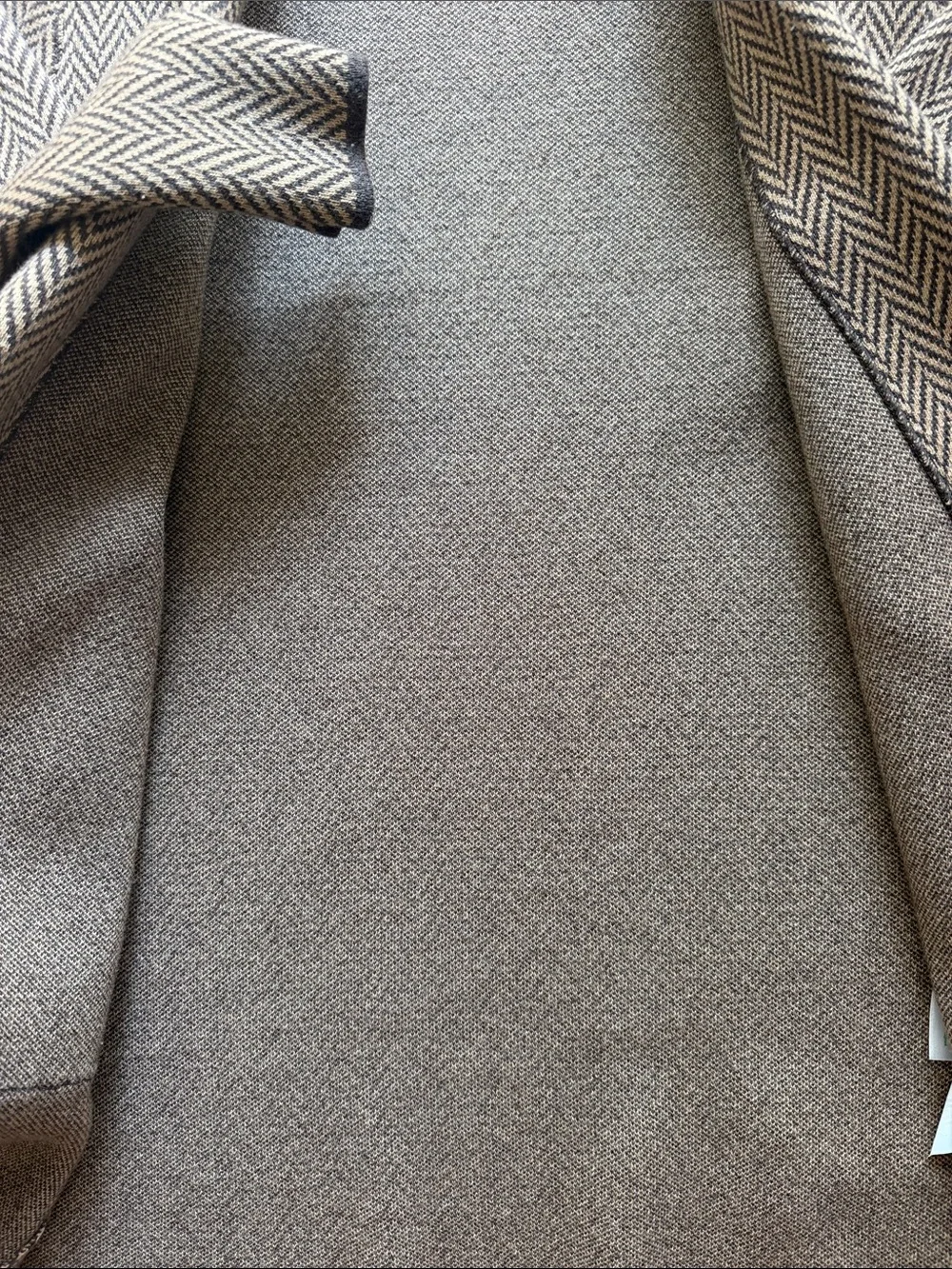 J. Crew Brown Herringbone Open-Front Blazer